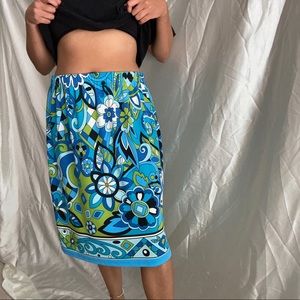 Groovy 60’s/70’s vibe midi skirt